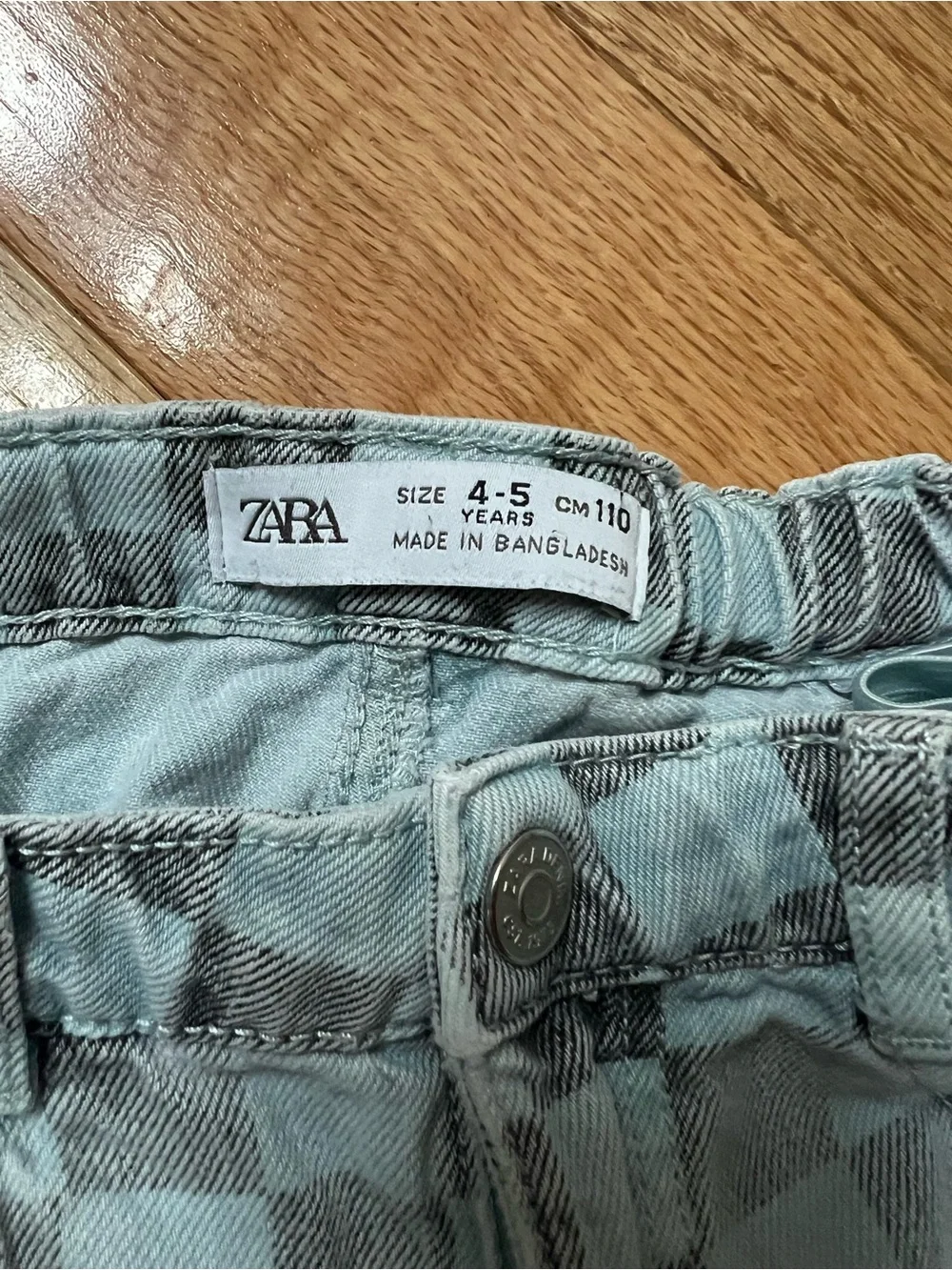 Kids’ Zara Checkerboard Jean Shorts